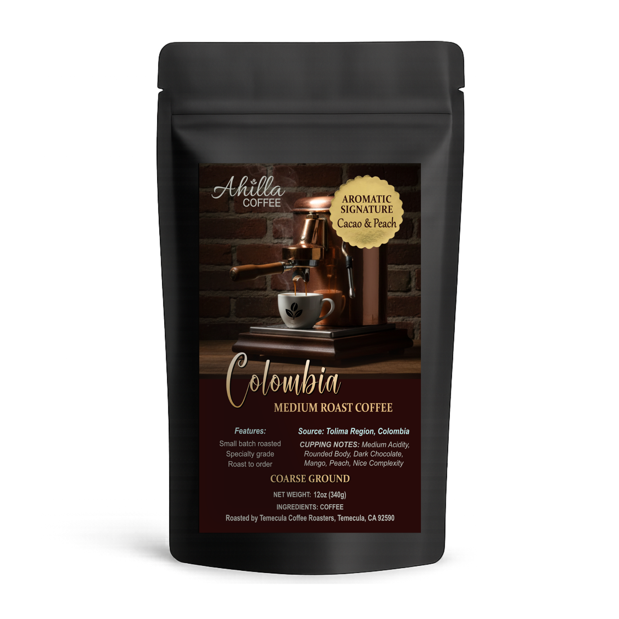 Black bag of Single Origin Coffee